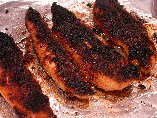 burnt chicken
