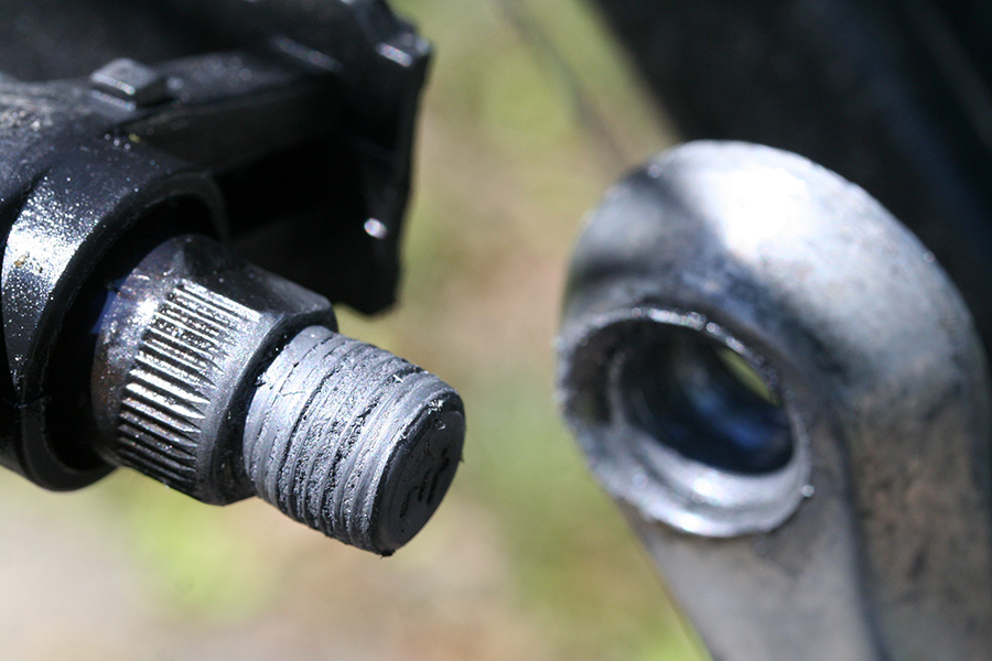stripped bike pedal
